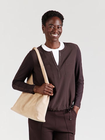 Chemisier monari en marron : devant