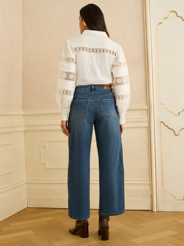 love & roses Wide leg Jeans in Blauw