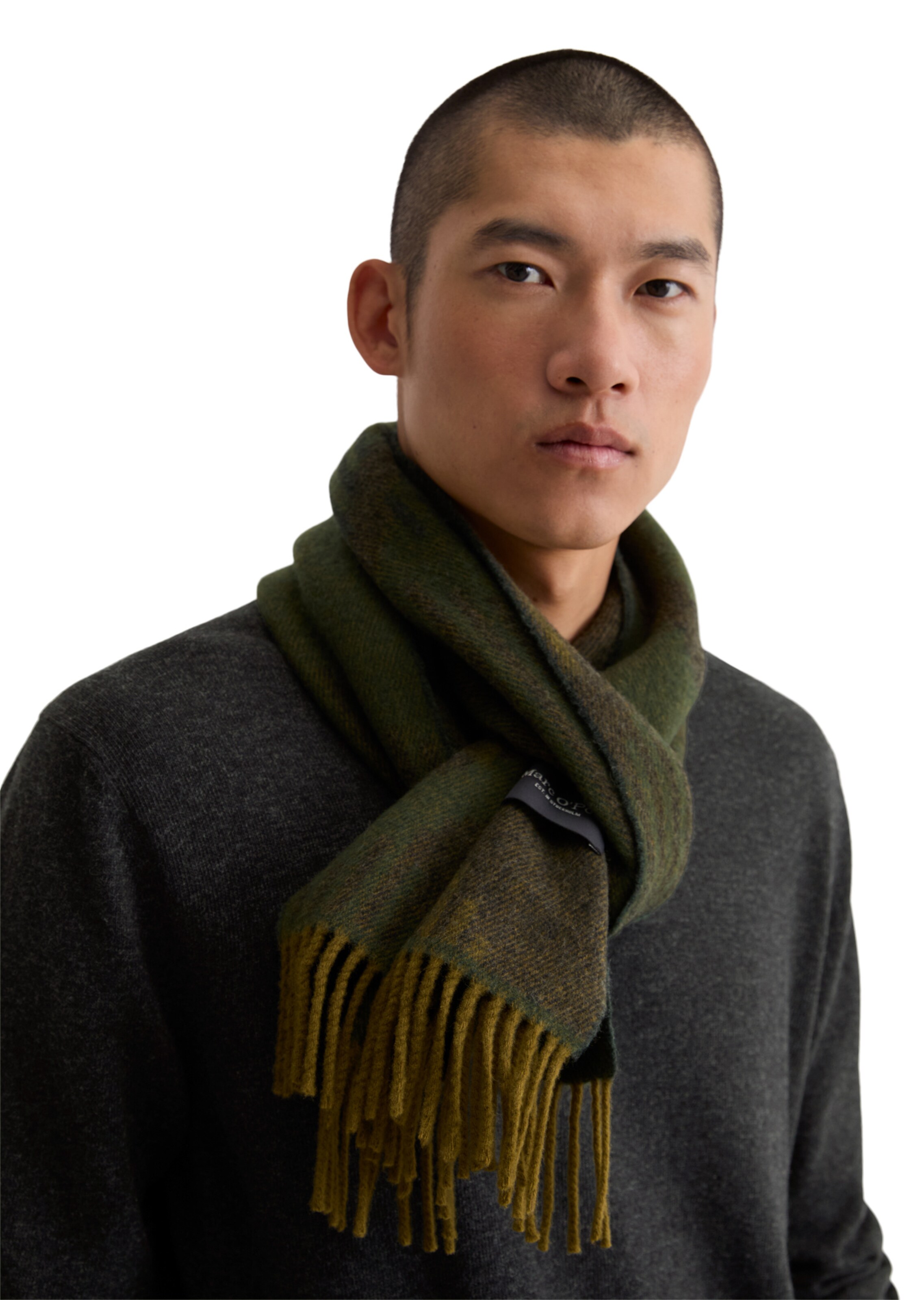 Marc O'Polo Sjaal in Groen: voorkant