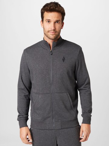 SKECHERS - Sudadera con cremallera deportiva en gris: frente