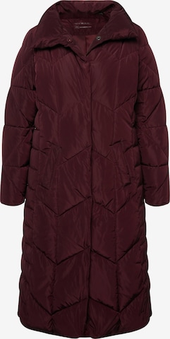 Ulla Popken Between-Seasons Coat in Brown: front