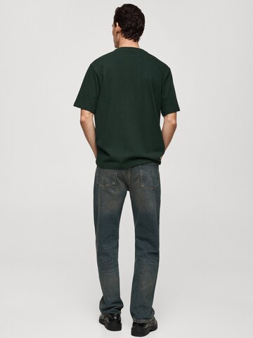 MANGO MAN T-shirt 'ANOUK' i grön
