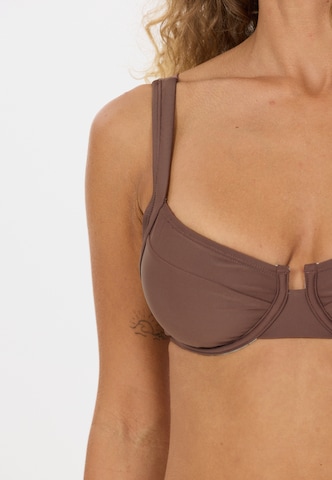NOU Triangle Bikini top 'Yurika' in Brown