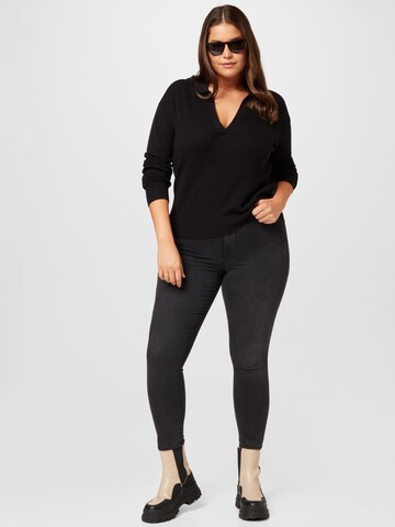 Skinny Jeans 'Mila' de la ONLY Carmakoma pe negru
