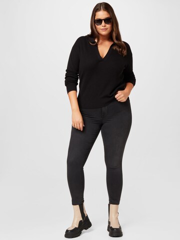 ONLY Carmakoma Skinny Jeans 'Mila' in Schwarz