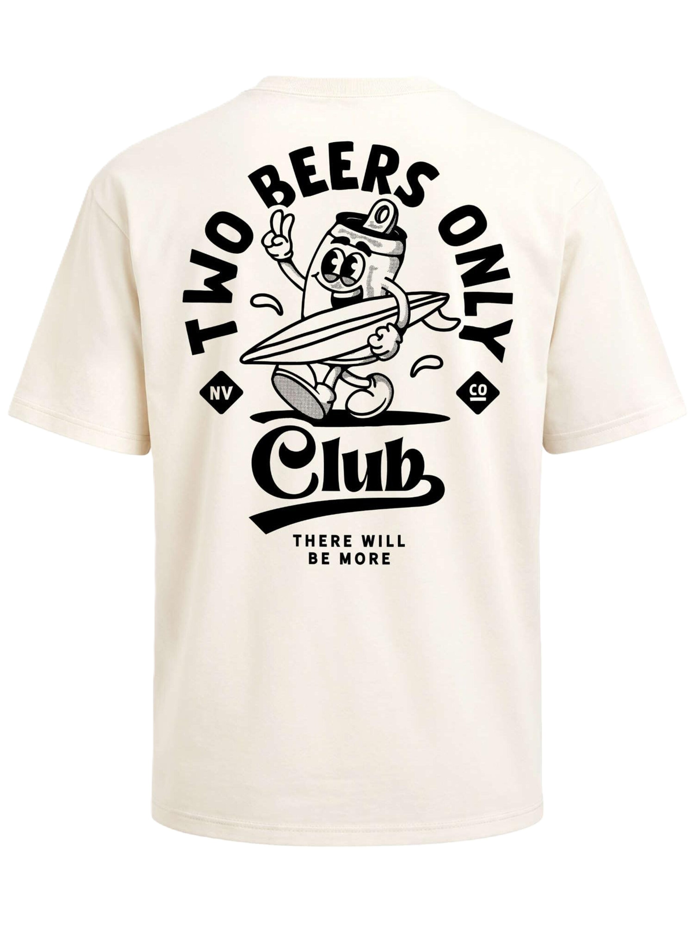 Neverless Shirt 'Two Beers only' in Beige