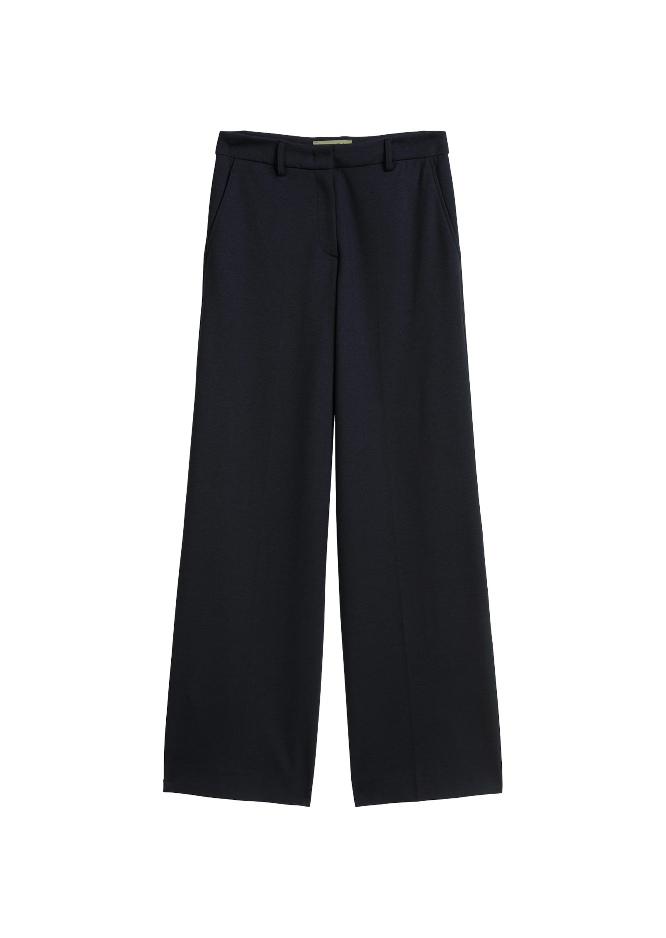 Marc O'Polo Wide Leg Hose in Schwarz: Vorderseite