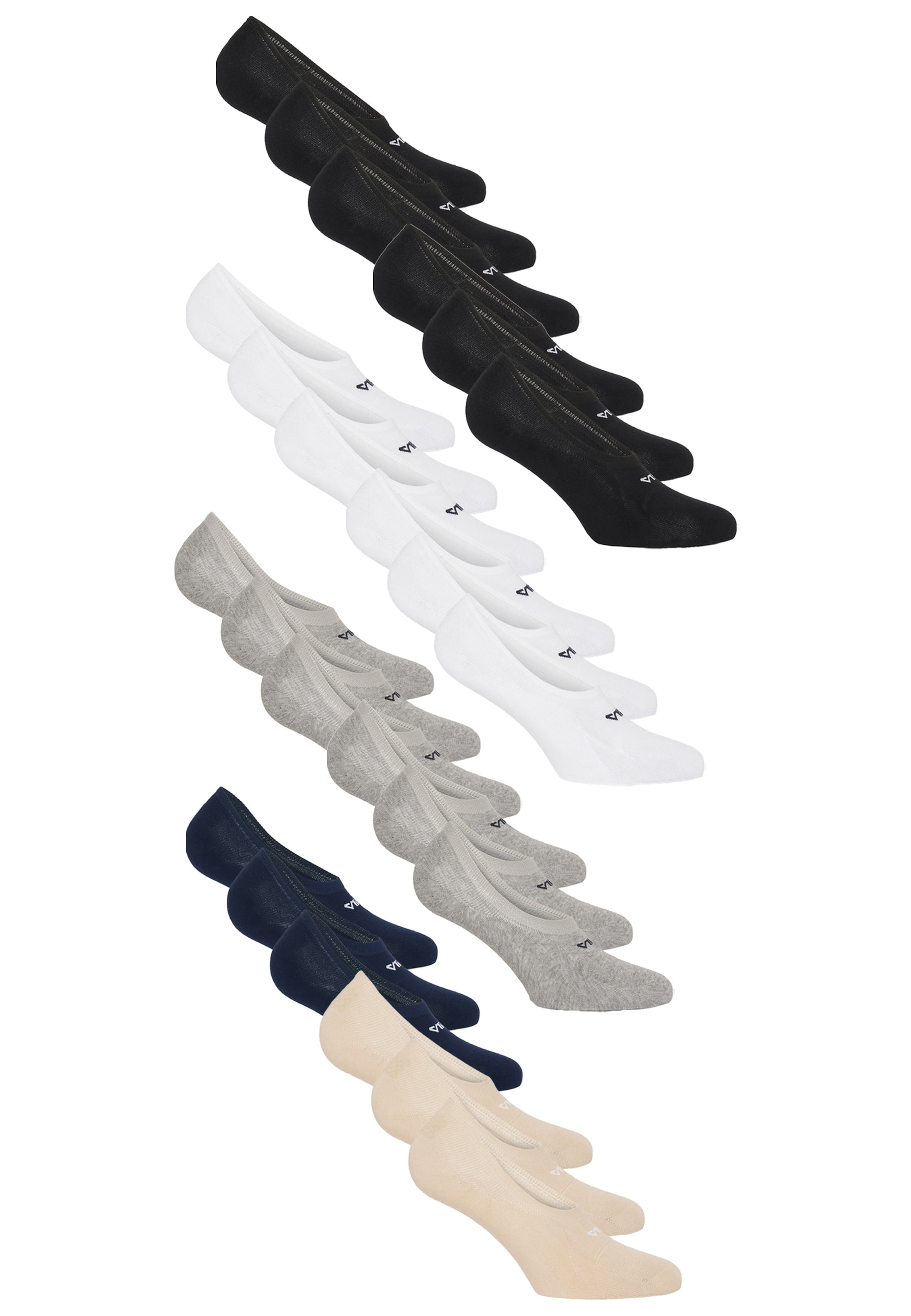 FILA Ankle Socks in 35-38 in Beige / Navy / Grey / Black / White, Item view