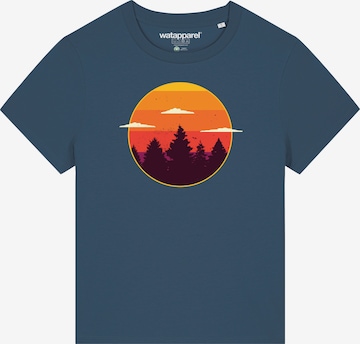Watapparel Shirt ' Sunset forest ' in Blue: front