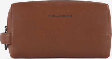 Piquadro Toiletry Bag 'Black Square' in Brown: front