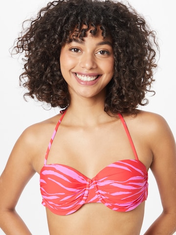 Seafolly Push-up Bikini top in Red: front