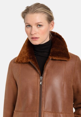 Werner Christ Between-Seasons Coat 'Pam' in Brown