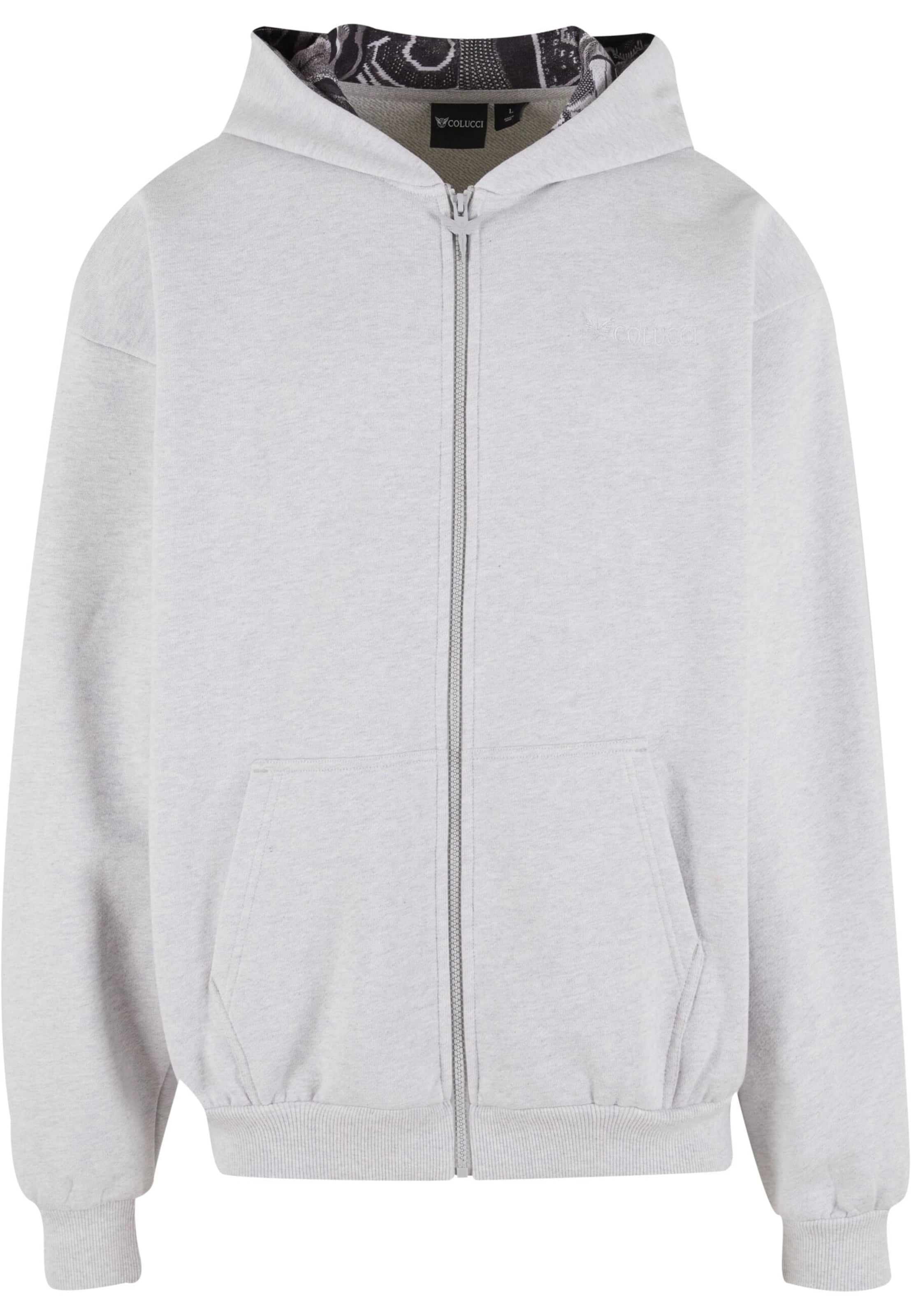 Veste de survêtement Colucci en gris : devant