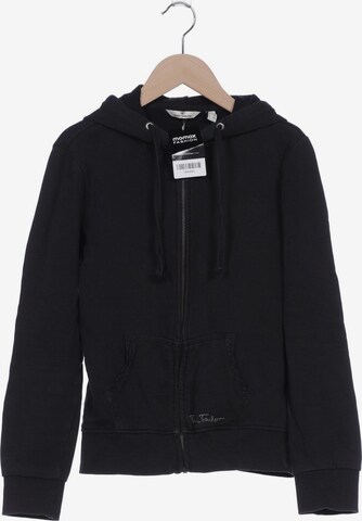 TOM TAILOR Sweatshirt & Zip-Up Hoodie in XS in Black: front