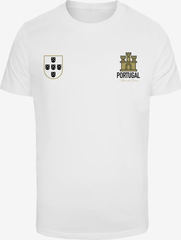 T-Shirt 'Portugal' Mister Tee en blanc : devant
