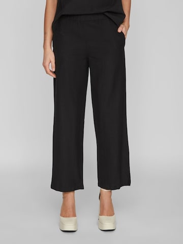 VILA Regular Pants 'Prisilla' in Black: front
