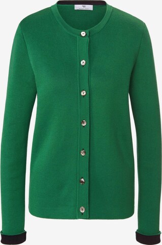 Peter Hahn Knit Cardigan in Green: front