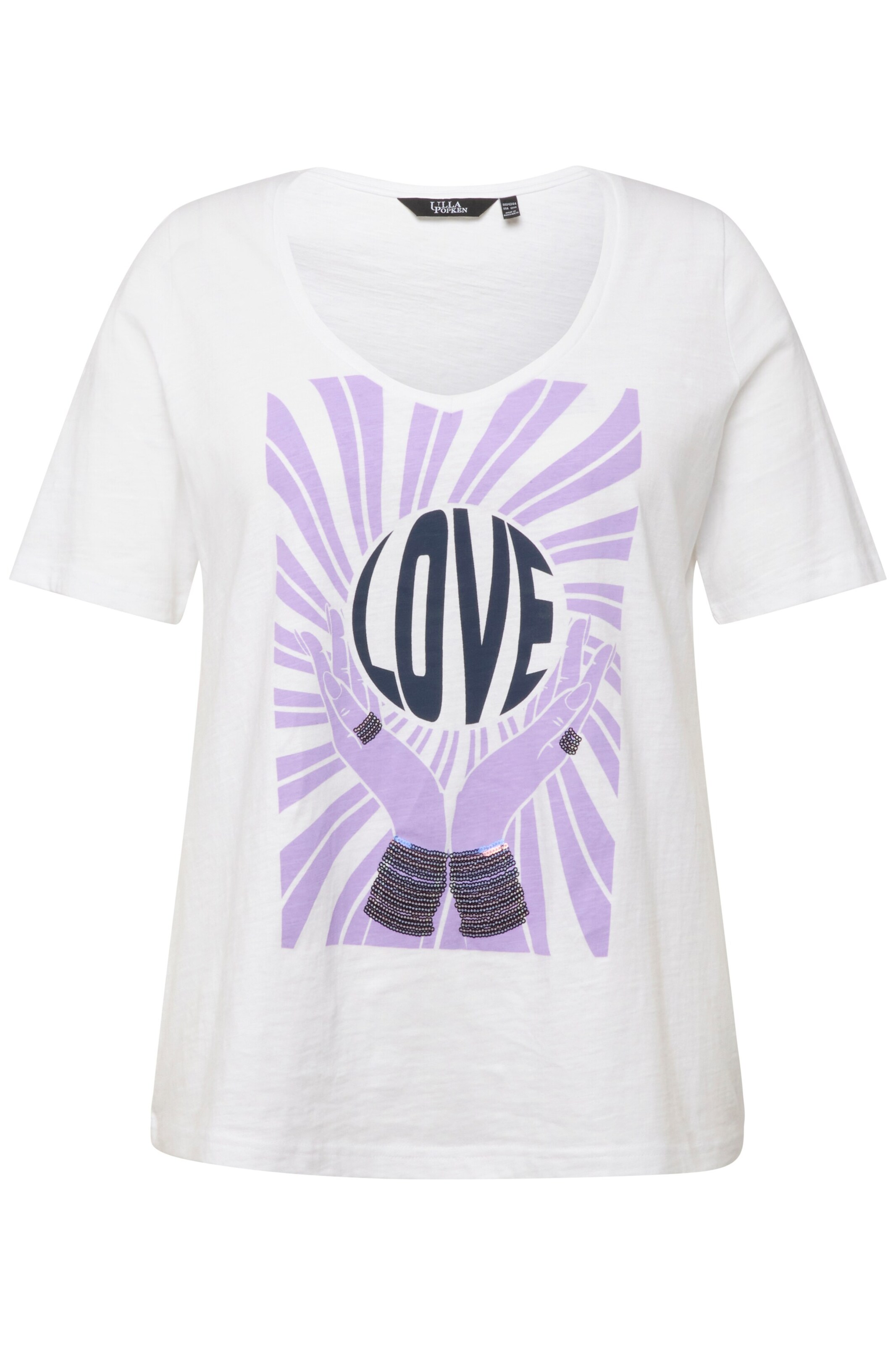 Ulla Popken Shirt in Wit: voorkant