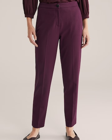 Coupe slim Pantalon à plis WE Fashion en rouge : devant