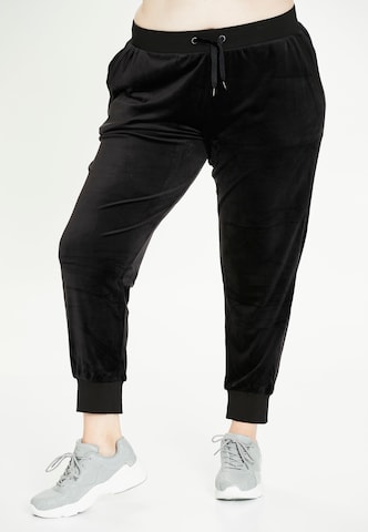 Q by Endurance Regular Workout Pants 'Cacee' in Black: front
