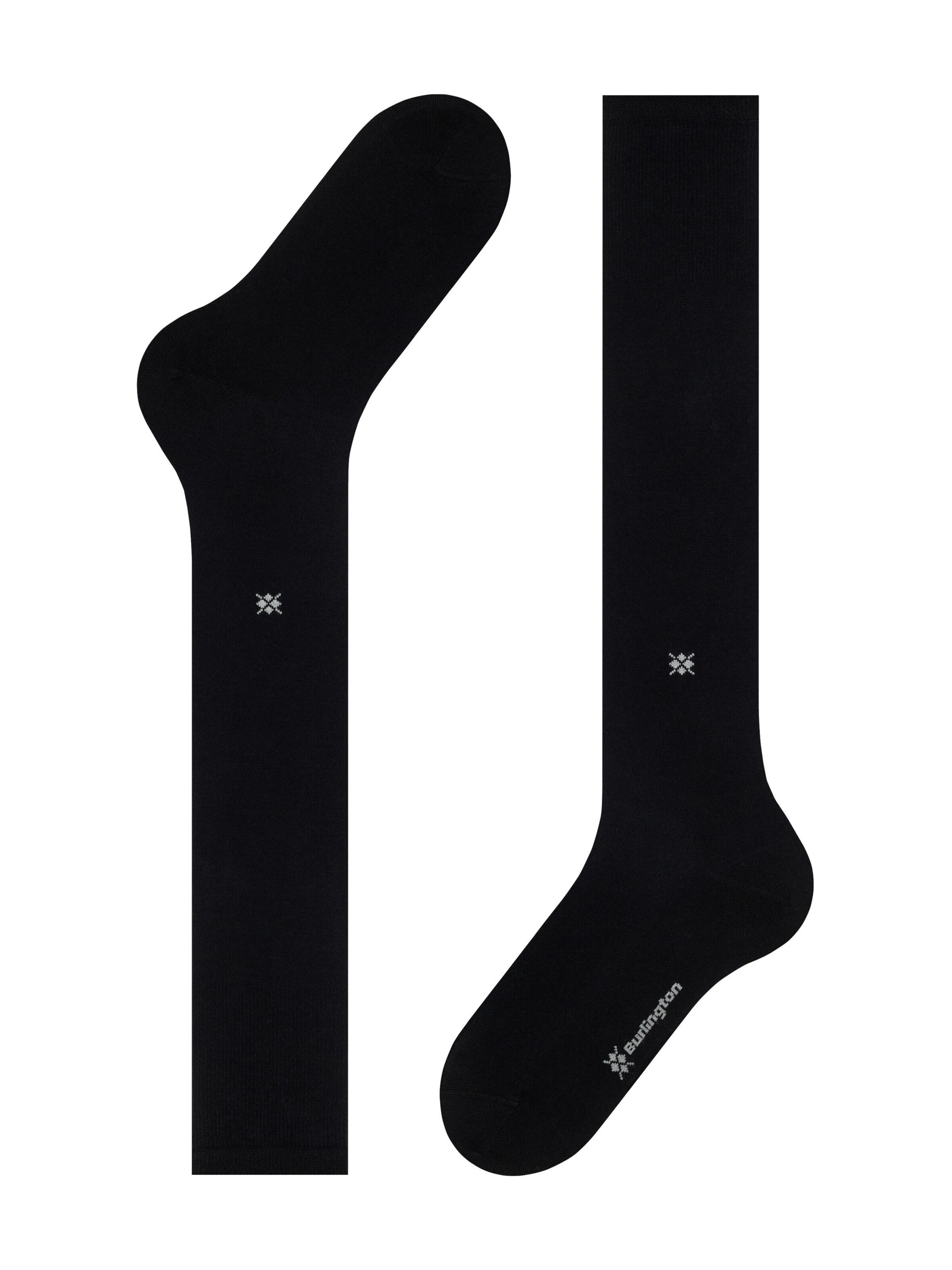 BURLINGTON Knee High Socks 'Dublin' in Black