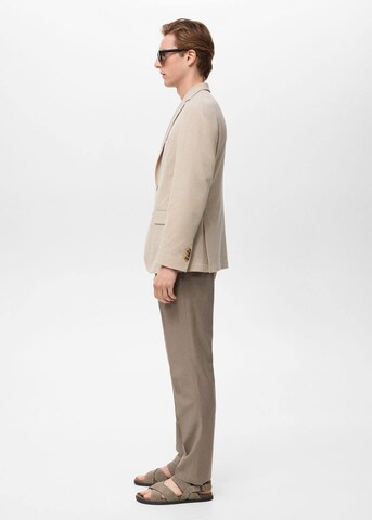 MANGO MAN Slim fit Suit Jacket 'Verner' in Beige