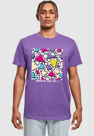 Mister Tee Shirt 'Geometric Retro' in Purple: front