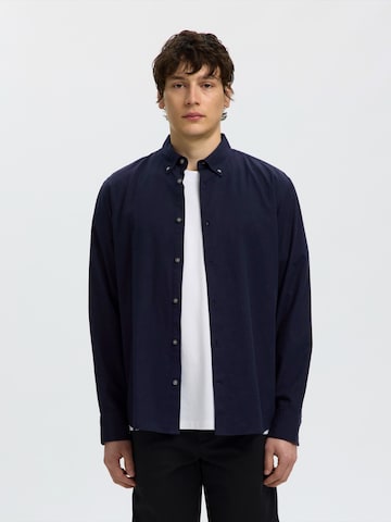 SELECTED Regular fit Overhemd 'SLMCole' in Blauw: voorkant