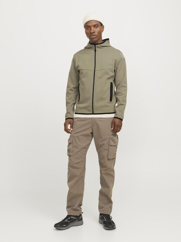 JACK & JONES Sweatjacke 'JCOFusion' in Grün