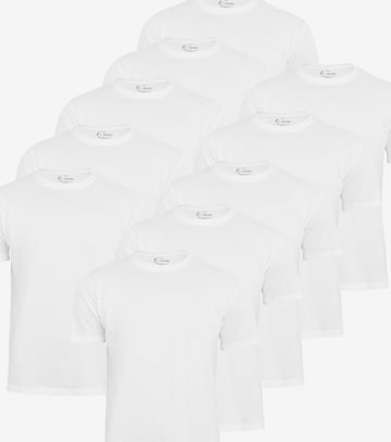 Cotton Prime Shirt ' Basic O-Neck ' in White: front