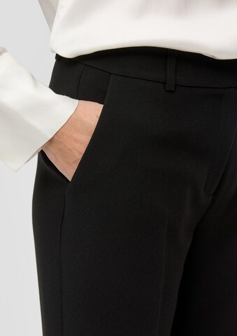 Wide Leg Pantalon à plis s.Oliver BLACK LABEL en noir