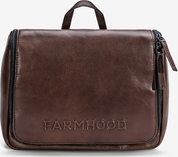 Farmhood Toiletry Bag in Brown: front