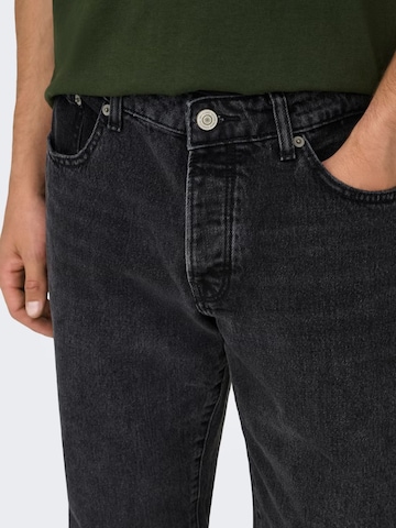 Only & Sons - Loosefit Vaquero en negro