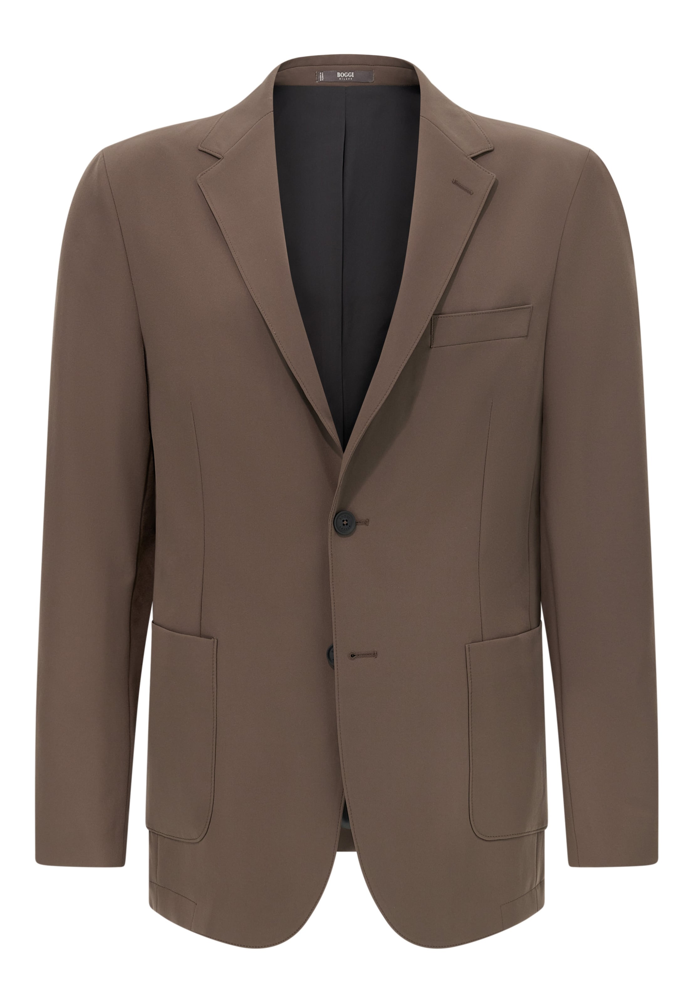 Boggi Milano Regular fit Business-colbert in Bruin: voorkant