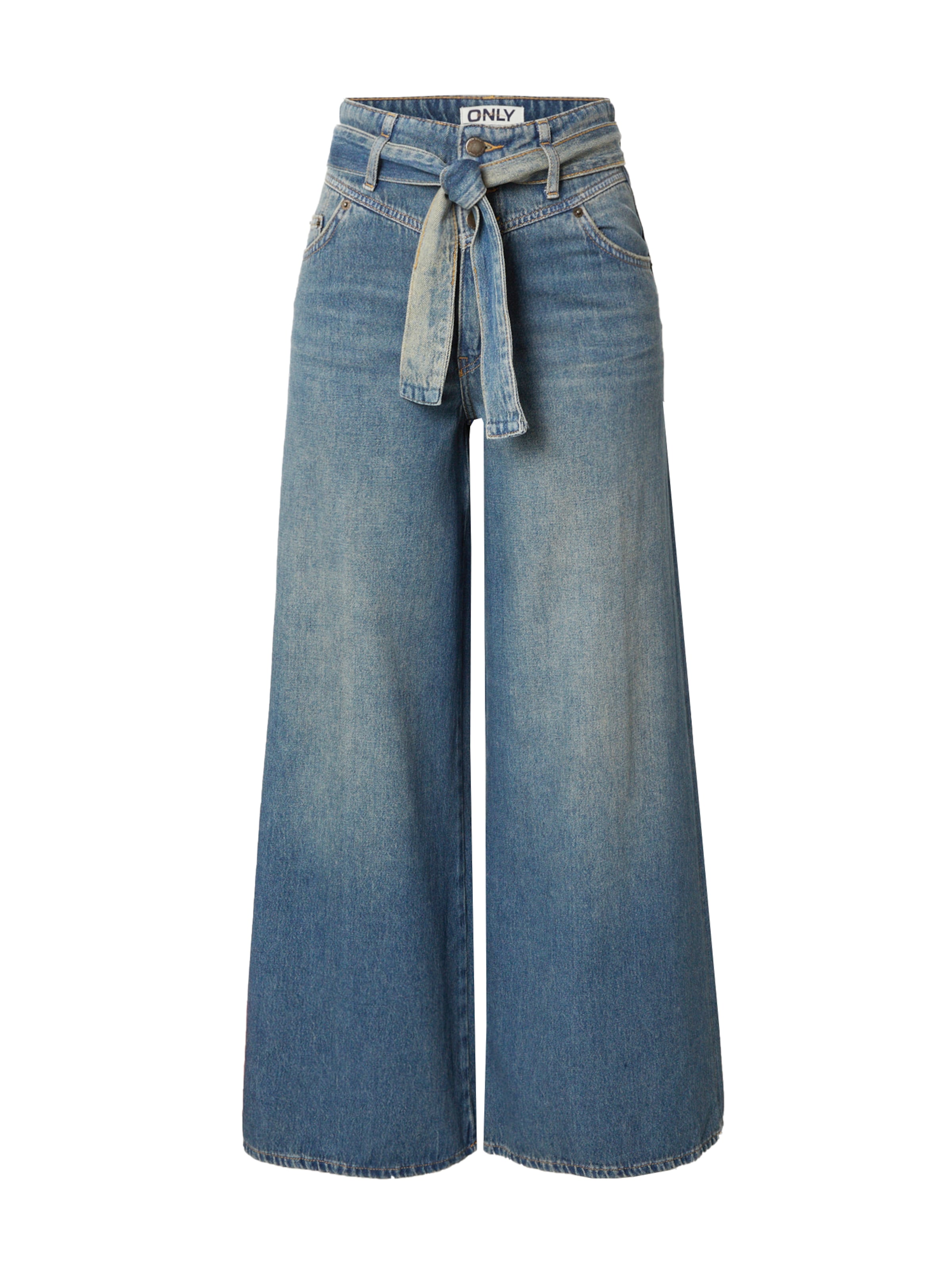 Wide Leg Jean ONLY en bleu : devant