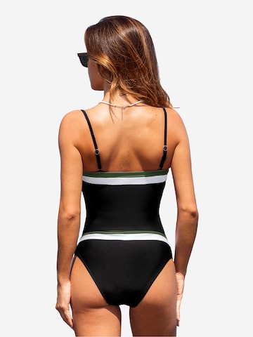 Cupshe Tankini in Schwarz