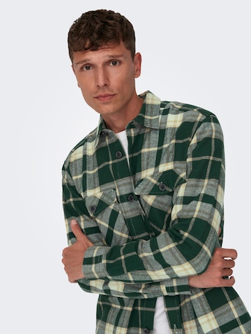 Only & Sons Regular Fit Skjorte 'Milo' i grøn