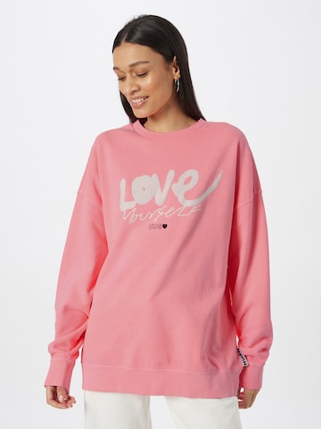 HUGO - Sweatshirt 'Doccia' em rosa: frente