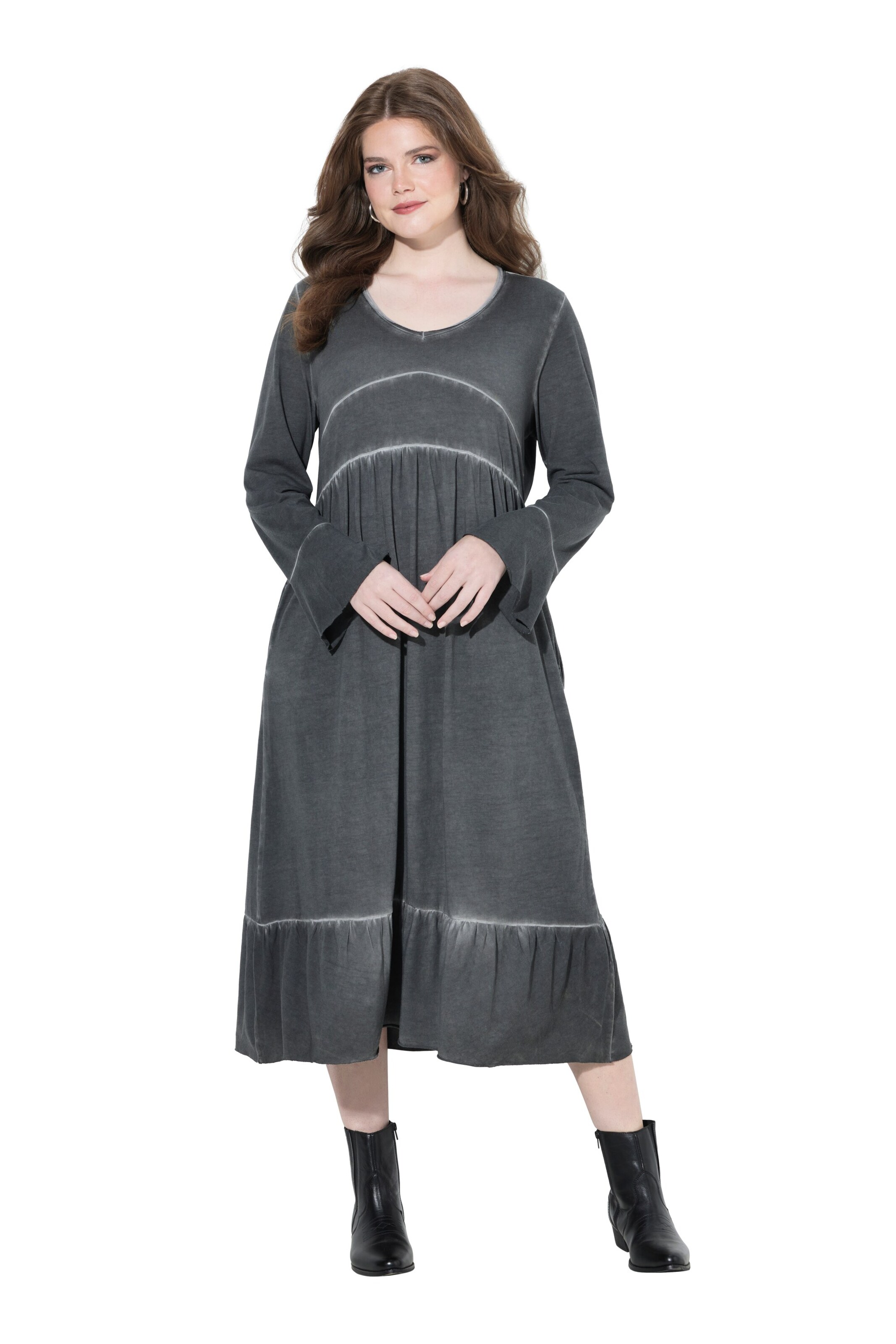 Ulla Popken Платье в Серый: спереди