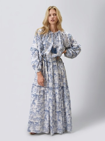 Miss June Dress 'Robe Longue Francesca' in Blue