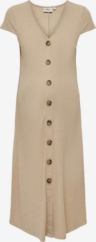 Only Maternity Dress in Beige: front