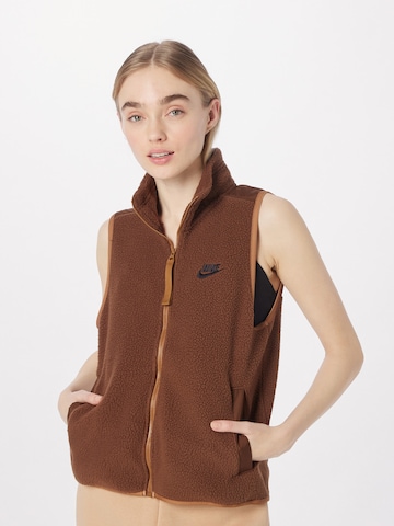 Nike Sportswear Елек в кафяво: отпред