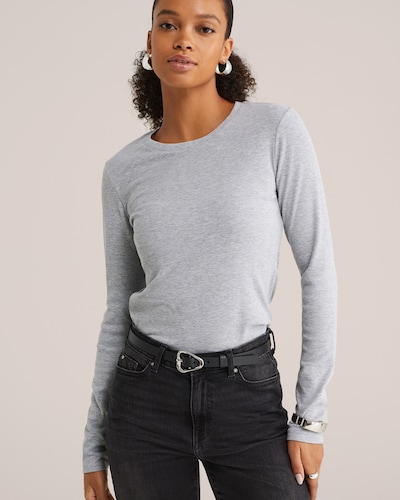 WE Fashion T-shirt en gris clair, Vue avec produit