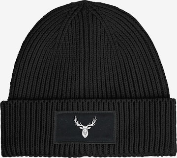 Neverless Beanie 'Hirschgeweih' in Black: front