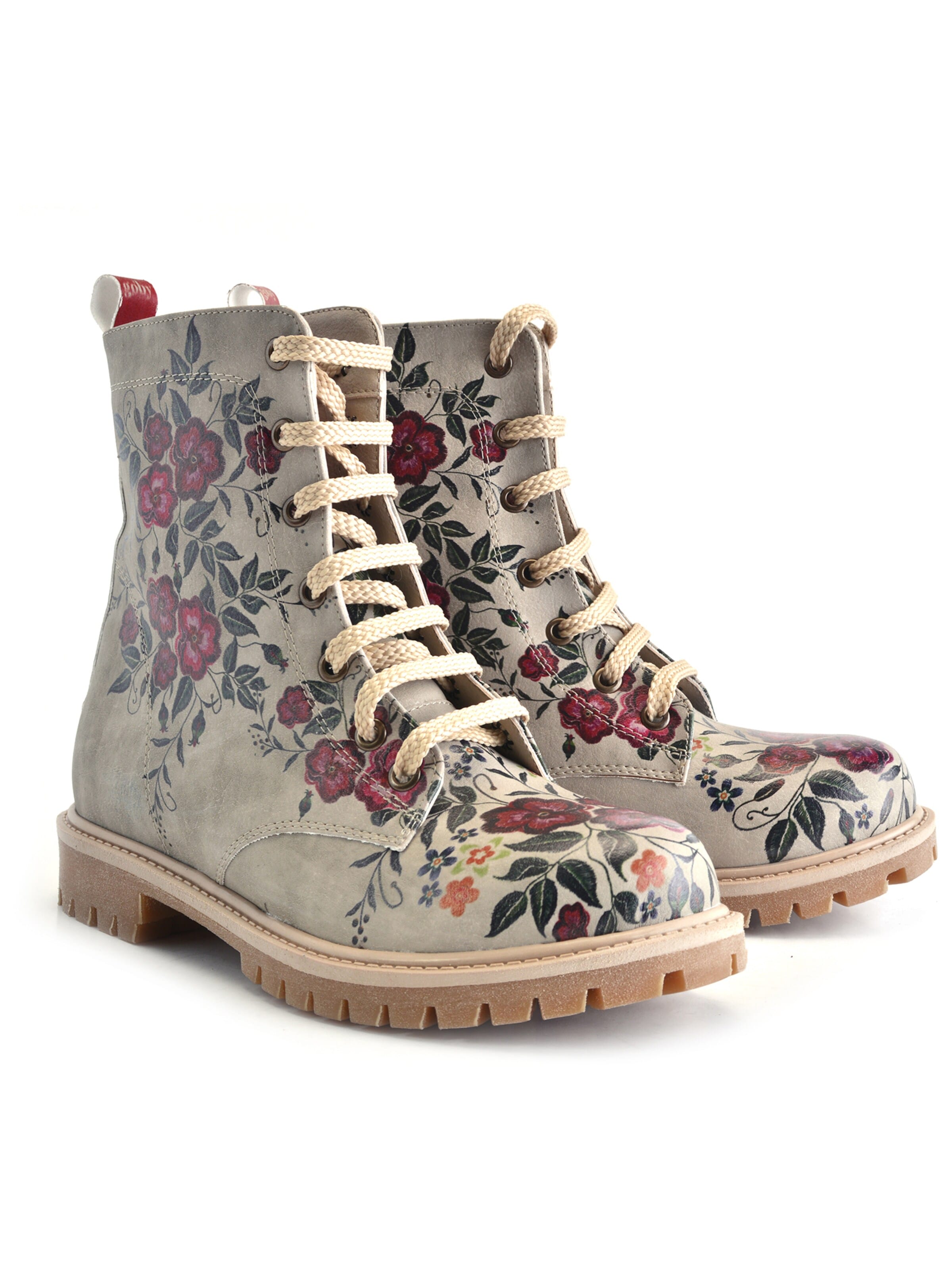 Goby Lace-up boot 'TMB1046' in Beige