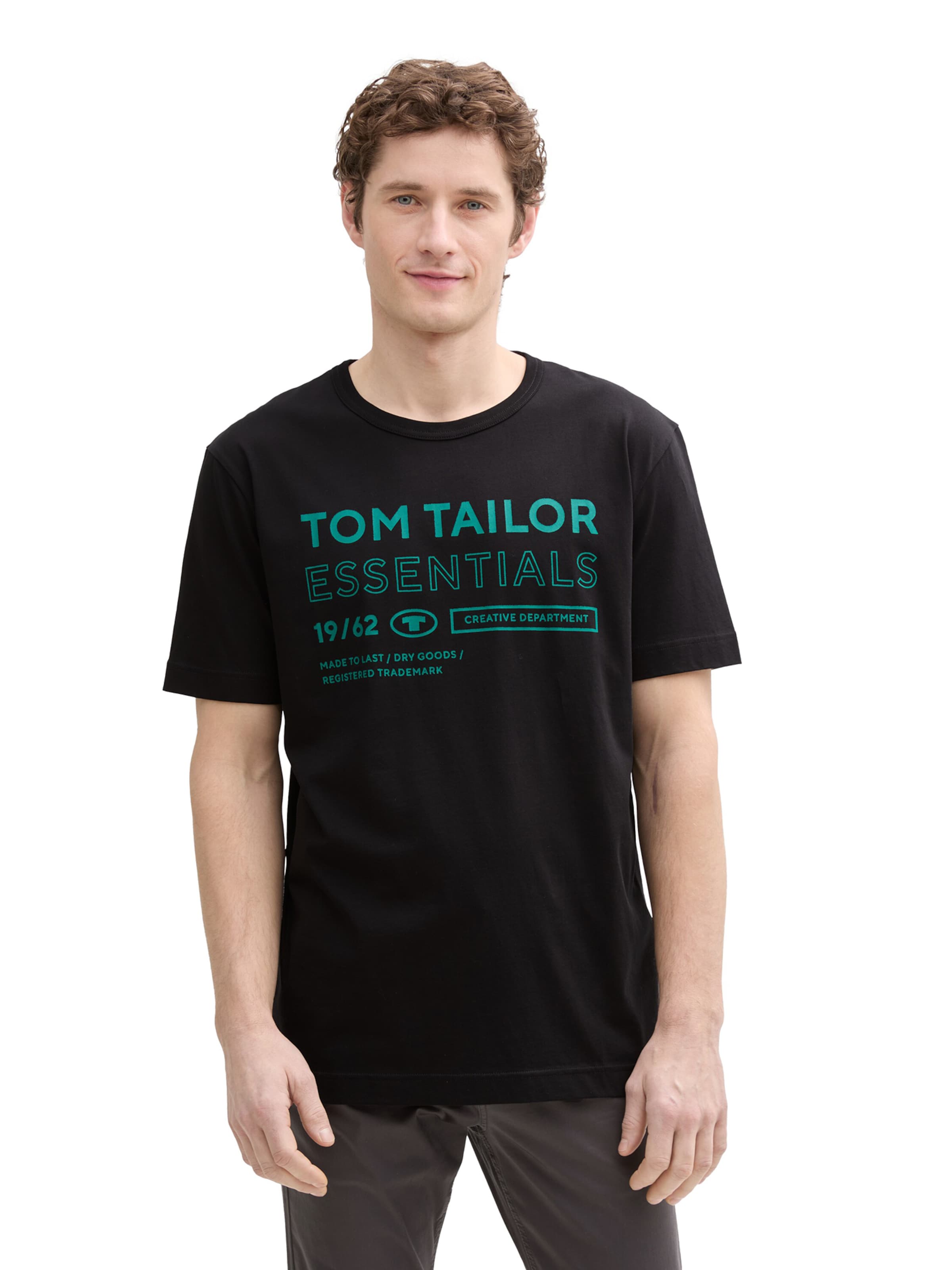 TOM TAILOR Shirt in Black: front
