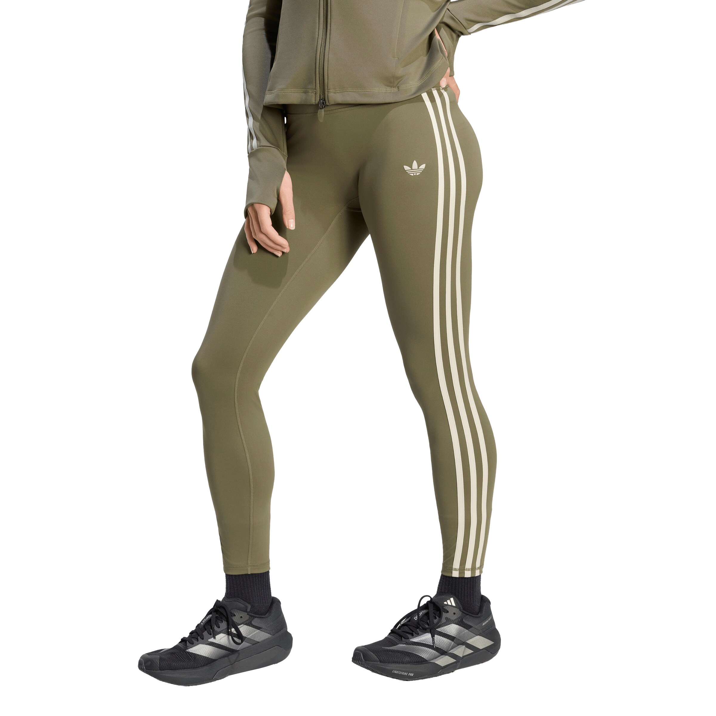 ADIDAS PERFORMANCE Skinny Sportbyxa 'OG SP' i grön: framsida