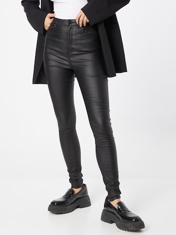 Skinny Pantalon 'Sandra' VERO MODA en noir : devant