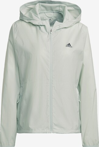 ADIDAS SPORTSWEAR Outdoor Jacket 'Run Fast Zip Solid' in White: front