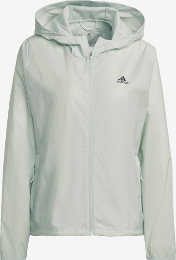ADIDAS PERFORMANCE Veste outdoor 'Run Fast Zip Solid' en noir / blanc, Vue avec produit